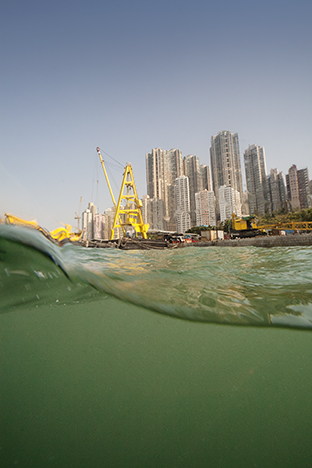 Hong Kong Island. From a Boat near Sheung Wan, 2010